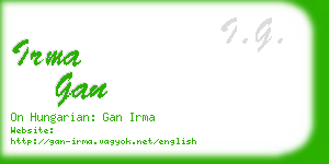 irma gan business card
